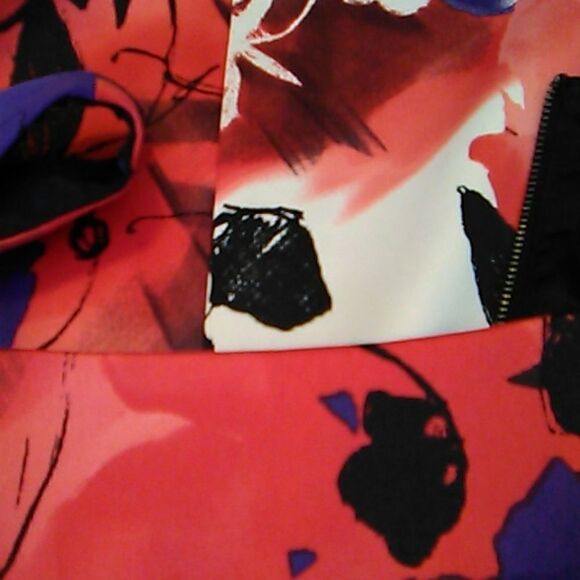 NWT T Tahari Red and Purple Dressy Dress - Picture 10 of 13